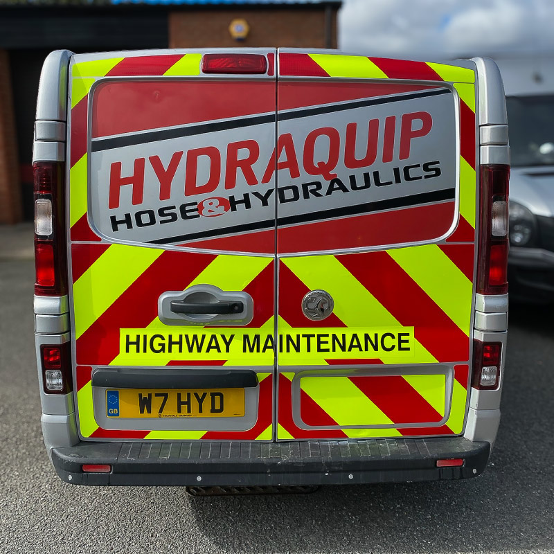 Chapter 8 Reflective Vehicle Graphics with company logo in panel