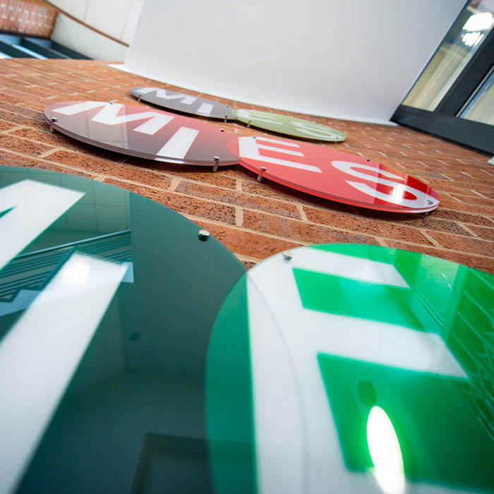 MIES Perspex Logo Signs